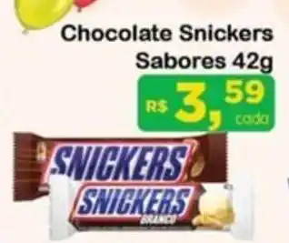 Chama Supermercados Chocolate Snickers Sabores oferta
