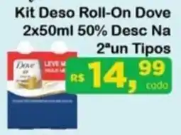 Chama Supermercados Kit Deso Roll-On Dove oferta