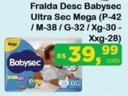Chama Supermercados Fralda Desc Babysec Ultra Sec Mega oferta