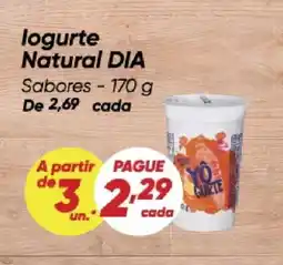 Dia logurte Natural DIA Sabores oferta