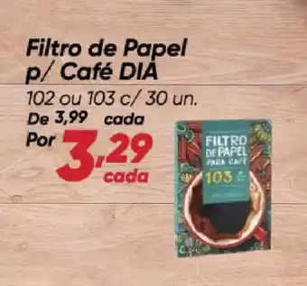 Dia Filtro de Papel p/ Café DIÁ oferta