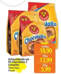 Atacadão Achocolatado em Pó Chocolatto 3 Corações oferta