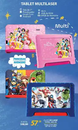 Lojas Cem Tablet multilaser oferta