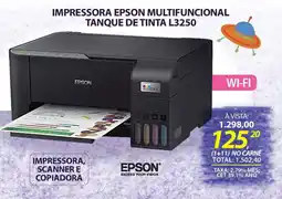 Lojas Cem Impressora epson multifuncional tanque de tinta l3250 oferta