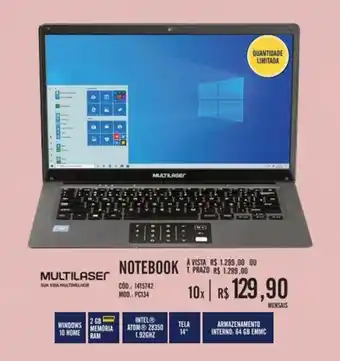 Zema Multilaser Notebook oferta