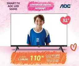 Lojas Cem Smart tv aoc led s5045 oferta