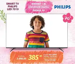 Lojas Cem Smart tv PHILIPS LED 7019 oferta