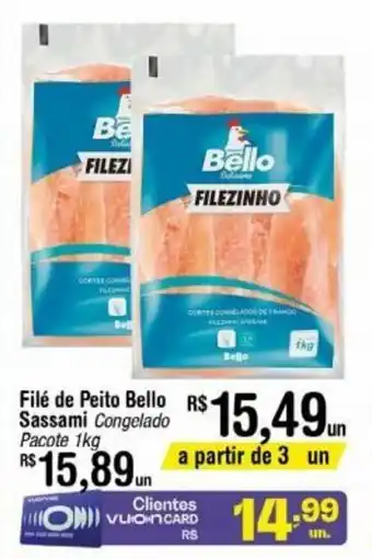 Fort Atacadista File de peito Bello Sassami 1kg oferta
