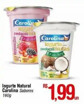 Fort Atacadista Iogurte Natural Carolina 160g oferta