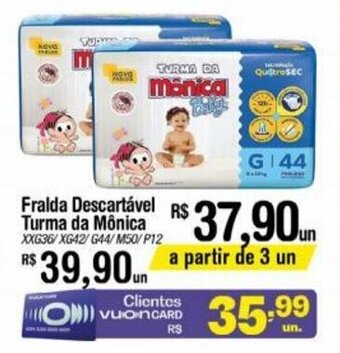 Fralda Descartavel Turma da Monica