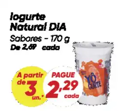 Dia logurte Natural DIA Sabores oferta
