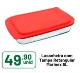 Comercial Esperança Lasanheira com Tampa Retangular Marinex oferta