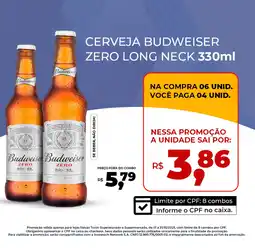 Tonin Superatacado Cerveja budweiser zero long neck oferta