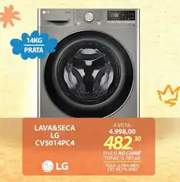 Lojas Cem Lava&seca lg CV5014PC4 oferta