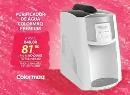 Lojas Cem Purificador de água colormaq premium oferta