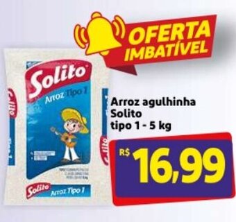 Arroz Agulhinha Solito tipo 1 5kg