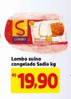 Mercado Extra Lombo Suino Congelado Sadia 1kg oferta