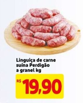 Linguica de carne Suina Perdigao a granel 1kg