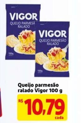 Mercado Extra Queijo parmesao ralado Vigor 100g oferta