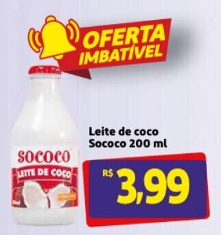Mercado Extra Leite de Coco Sococo 200ml oferta
