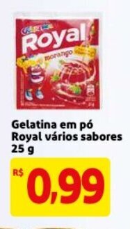 Mercado Extra Gelatina em po Royal varios sabores 25g oferta
