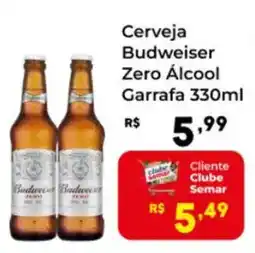 Semar Supermercado Cerveja Budweiser Zero Álcool Garrafa oferta