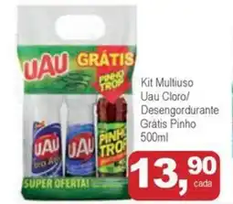 Mineirão Atacarejo Kit Multiuso Uau Cloro/ Desengordurante Grátis Pinho oferta