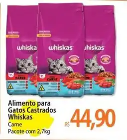 Atacadão Alimento para Gatos Castrados Whiskas Carne Pacote oferta