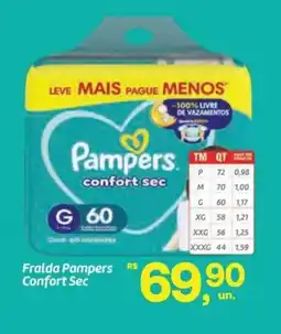 Fort Atacadista Fralda Pampers Confort Sec oferta
