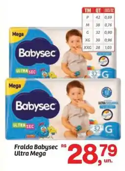 Fort Atacadista Fralda Babysec Ultra Mega oferta