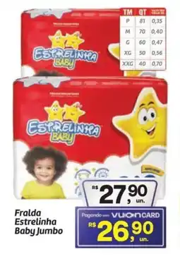 Fort Atacadista Fralda Estrelinha Baby Jumbo oferta