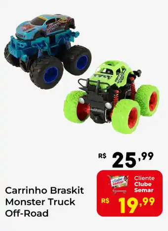 Semar Supermercado Carrinho Braskit Monster Truck Off-Road oferta