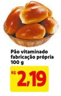 Mercado Extra Pao vitaminado fabricacao propria 100g oferta