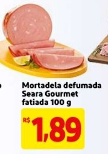 Mercado Extra Mortadela Defumada Seara Gourmet fatiada 100g oferta