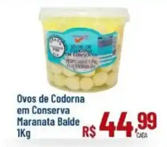 Max Atacadista Ovos de Codorna em Conserva Maranata Balde oferta