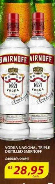 Assaí Atacadista Vodka Nacional Triple Distilled Smirnoff oferta