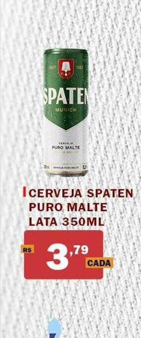 Extrabom Supermercados Cerveja Spaten Puro Malte Lata oferta