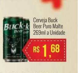 Mart Minas Cerveja Buck Beer Puro Malte oferta