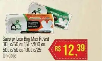 Mart Minas Saco P Lixo Bag Max Resist 30l C 50 Ou 15l C 100 Ou 50l C 50 Ou 100l C 25 oferta