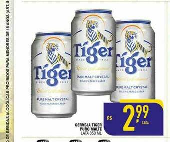 Mercantil Rodrigues Cerveja Tiger Puro Malte oferta