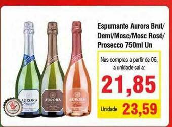 Spani Atacadista Espumante Aurora Brut Demi Mosc Mosc Rosé Prosecco oferta
