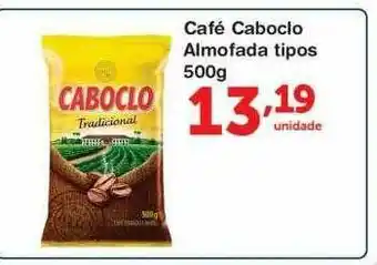 Roldão Café Caboclo Almofada Tipos oferta