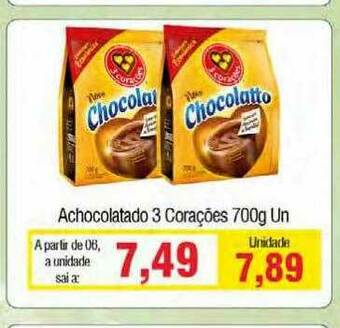 Spani Atacadista Achocolatado 3 Corações oferta