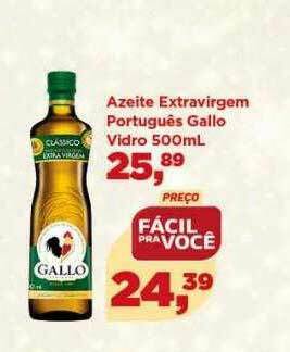Supermercados São Vicente Azeite Extravirgem Português Gallo Vidro oferta