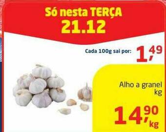 Tenda Atacado Alho A Granel oferta