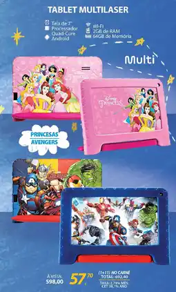 Lojas Cem Tablet multilaser oferta