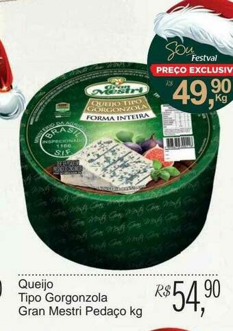 Festval Queijo Tipo Gorgonzola Gran Mestri Pedaço Kg oferta