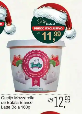 Queijo Mozzarella De Búfala Bianco Latte Bola