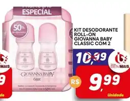 Supermercado Bem Barato Kit desodorante roll-on giovanna baby classic oferta