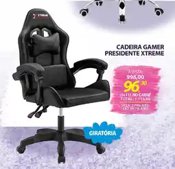 Lojas Cem Cadeira gamer presidente xtreme oferta